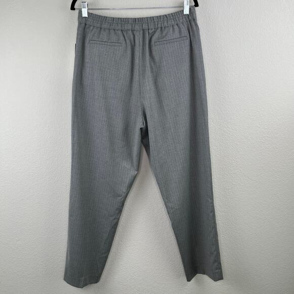 Calvin Klein Gray Pinstripe Straight-Leg High Rise Cropped Trouser Pants 14 NWT - Picture 14 of 14